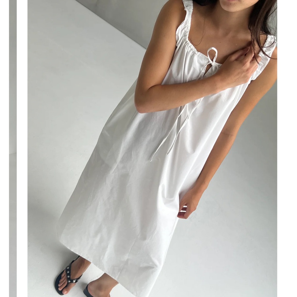 Deiji Studios “the Paper” white sleeveless cotton dress